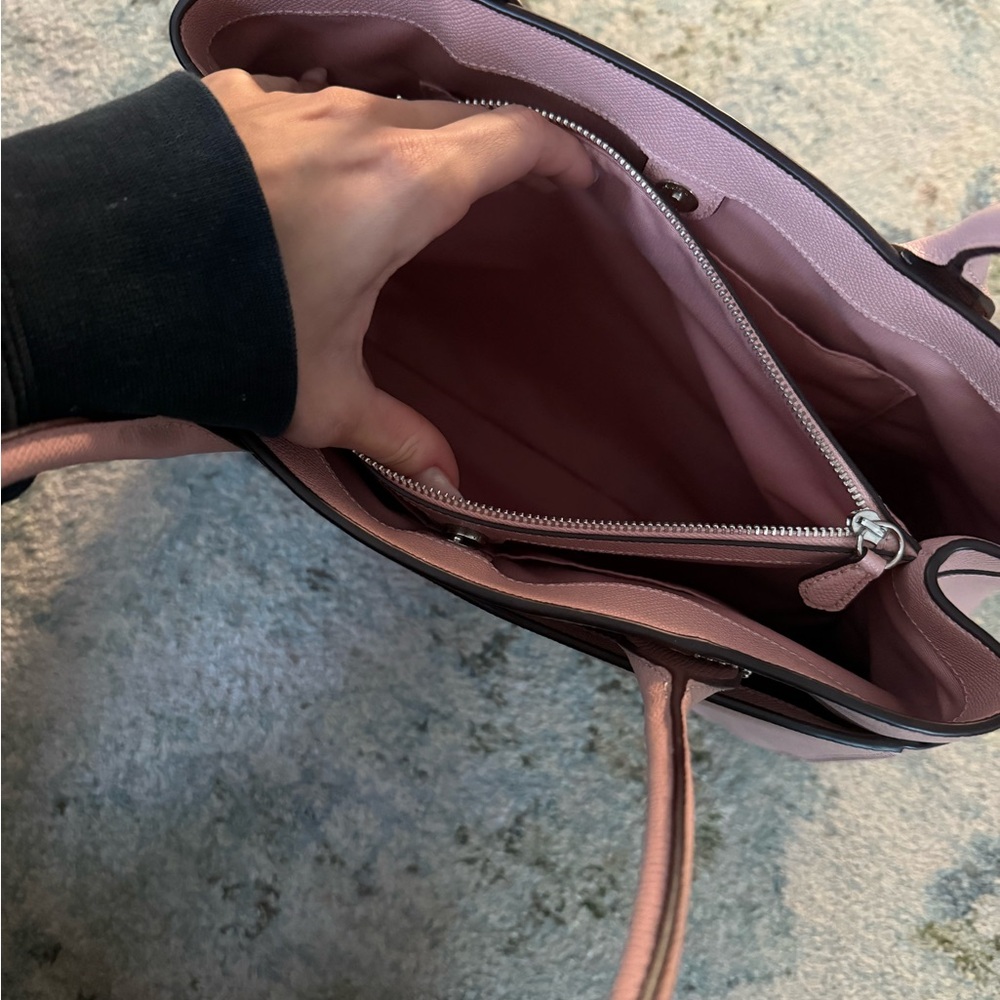 Coach Pink Leather Tote Bag - Picture 4 of 9